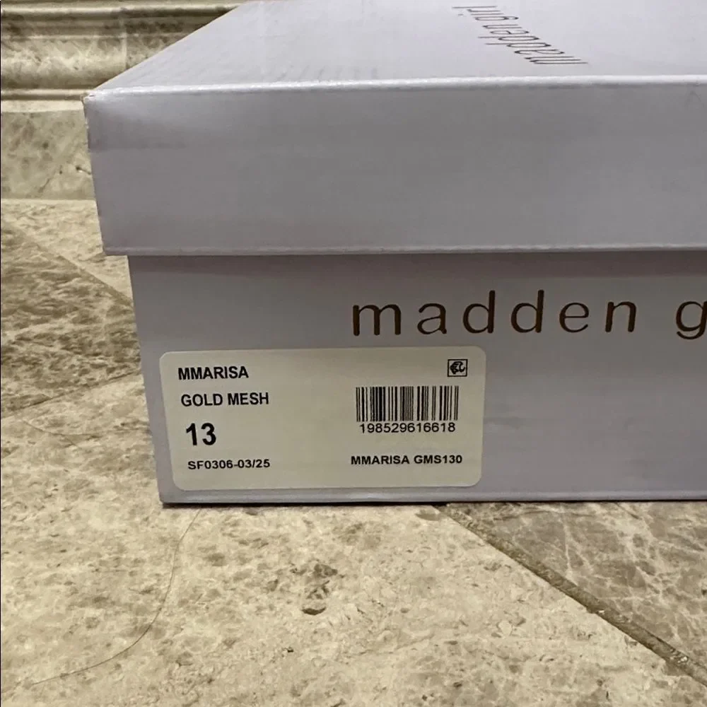 Madden Girl MMARISA Gold Mesh Heels NEW Size 13 Easter Church Wedding